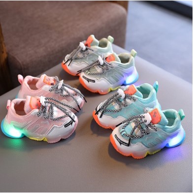 sepatu sneaker anak led 66011