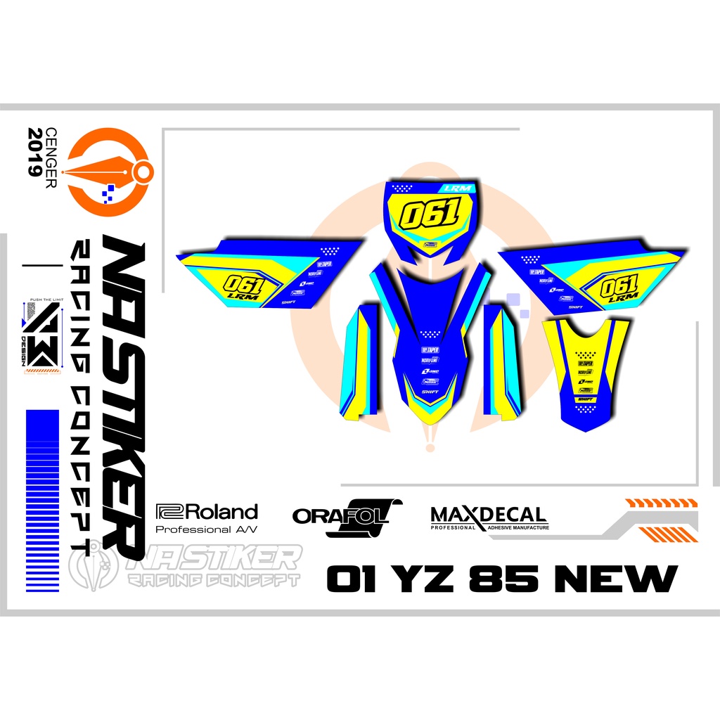 DECAL YZ85NEW STIKER YZ 85 NEW NA STIKER YZ-1