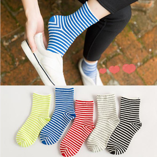 MK681 KAOS  KAKI PANJANG WANITA  LUCU  MODEL KOREA GARIS 