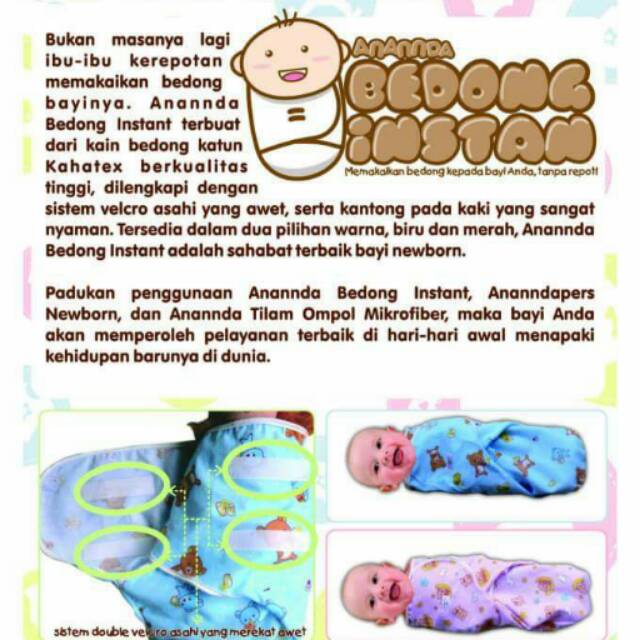 Anannda Bedong Bayi Instan Praktis Edisi Premium Murah