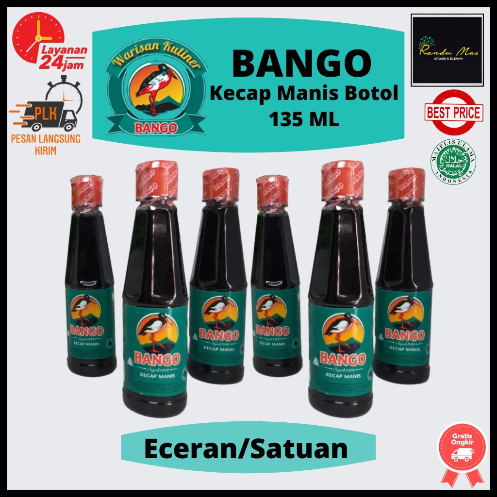 Bango Kecap Manis Botol 135ml Original Murah