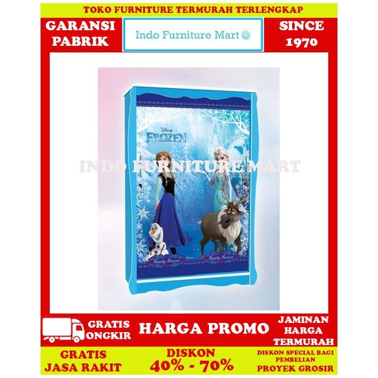 Lemari Pakaian Baju Anak Kea Panel Sliding Frozen Wd Sd Fz 1910 Ff