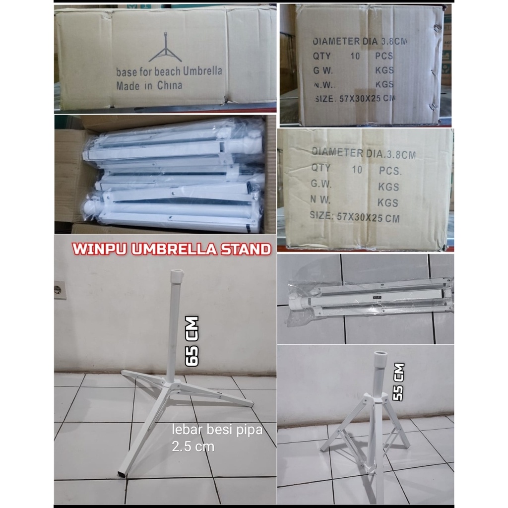 TRIPOD PAYUNG TENDA PANTAI 3.5 MM WINPU KAKI TENDA ( BISA UKURAN KECIL SAMPAI BESAR)