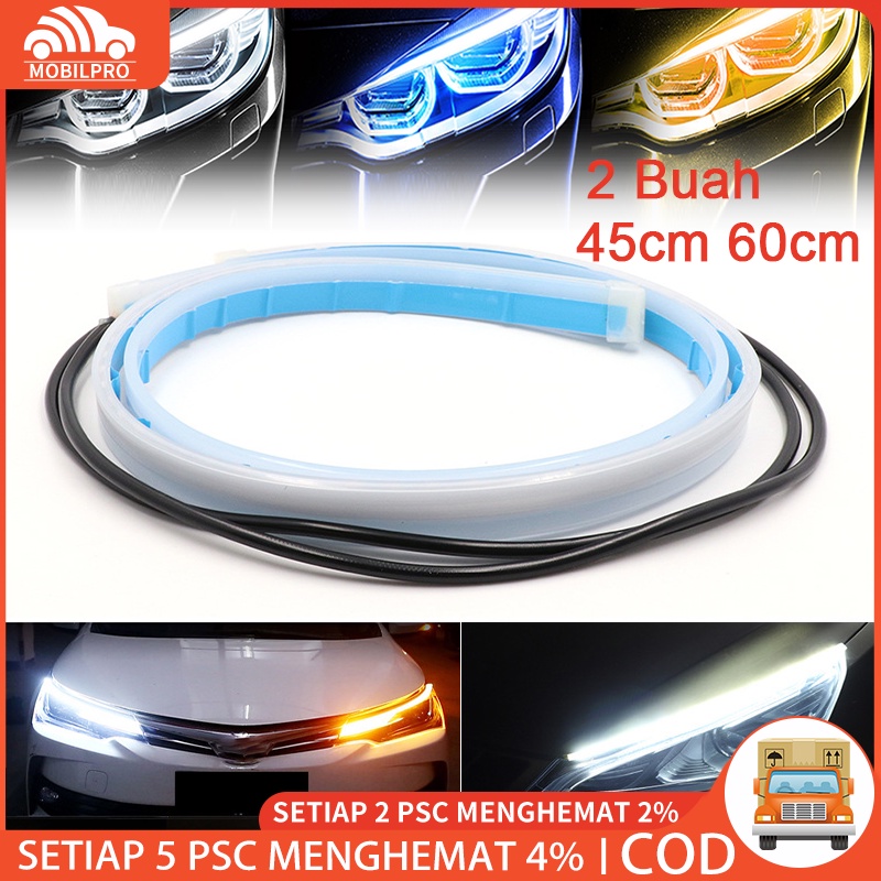 LAMPU ALIS LED Slim RGB Remot Sen Runing 12V 45cm 60cm Alis Lampu Ukuran Flexible