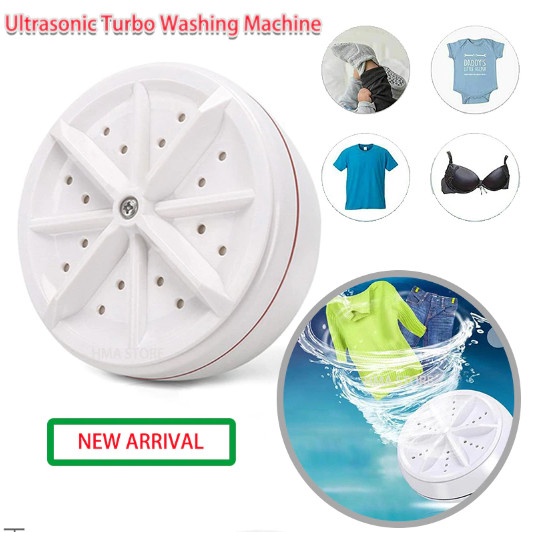 New Mesin Cuci Pakaian Mini Portable Ultrasonic Turbine Washer Portable