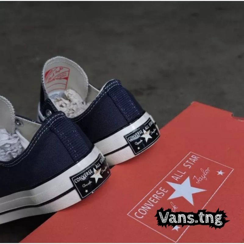 Sepatu Converse 70s Ox Navy Hight Premium Hight Quality /Sepatu Converse Biru Navy Low / Converse Navy terlaris