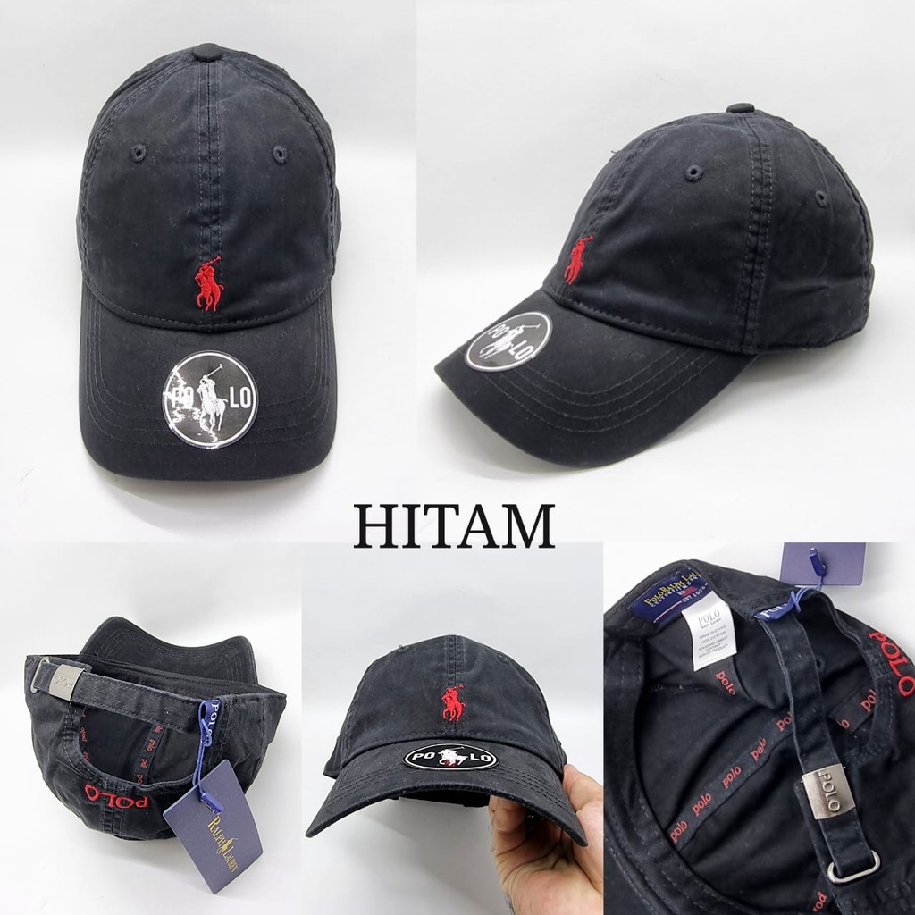 Topi Baseball Pria Import Katun Logo Bordir Golf Olahraga Cowok