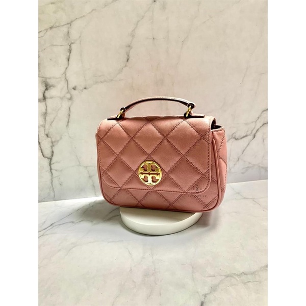 TB Willa Mini Top Handle Bag Pink Magnolia