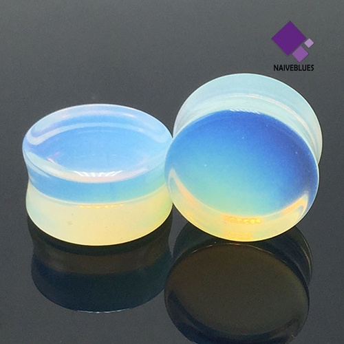 Naiveblue 1pc Pelebar Tindikan Telinga Bahan Opalite 5-18mm