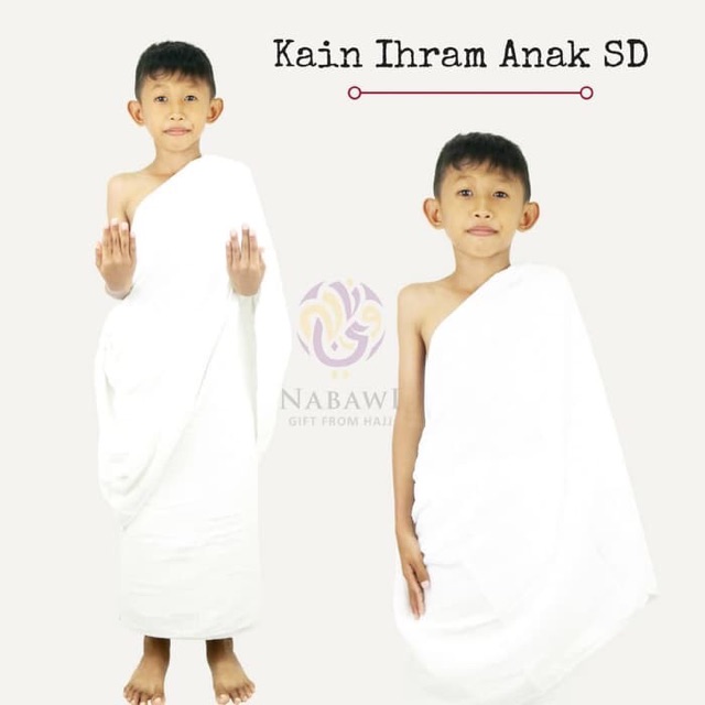 Ihram anak sd katun handuk/ihram manasik/ihram katun/ihramkotak