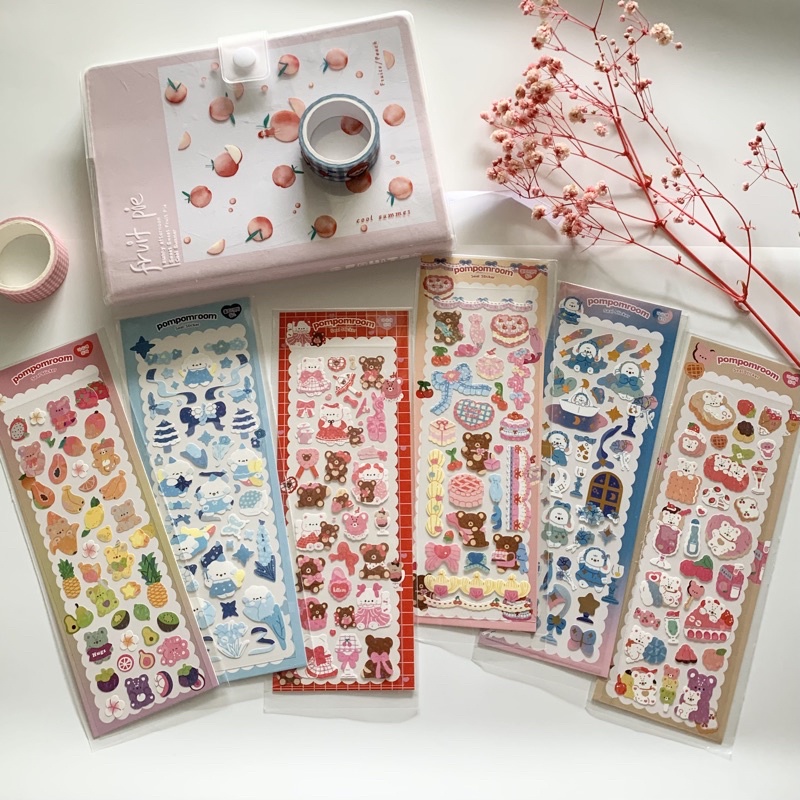 

sticker korea deco photocard confetti glitter readstock B919