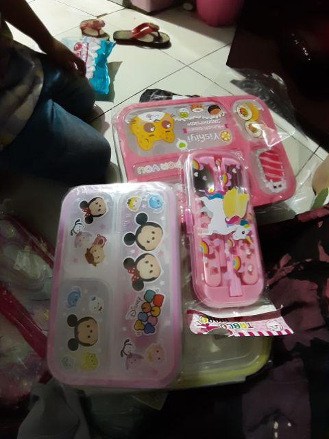 Lunch Box Kotak Tempat Makan Yooyee Anti Tumpah Sekat 6 589