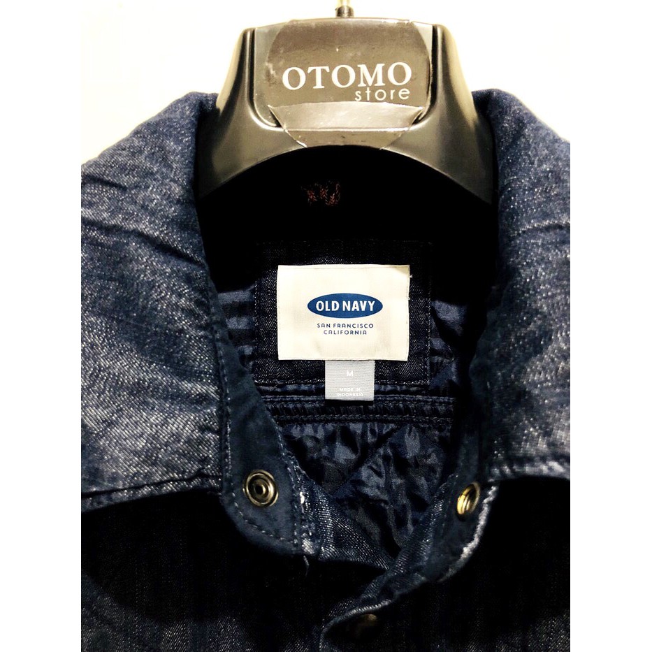 NEW JN JAKET JEANS OLD NAVY QUILTED CHAMBRAY DENIM SHIRT JACKET ORIGINAL BLUE