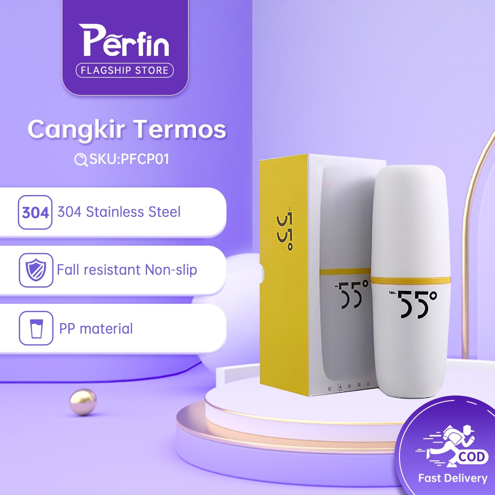 Perfin 55 ° Cup Isolasi Kreatif Smart Cup Exotic Gift Cup 55 ° Constant Temperature Cup