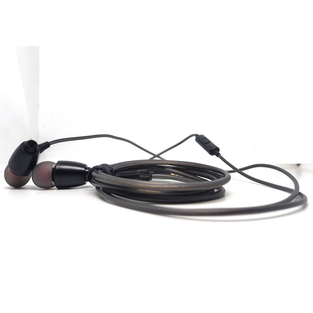 Brown Braid Headset Custom DIY HiFi Bass Denon Earphone With Mic