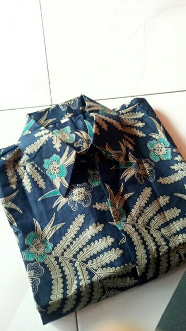 New Bisa Cod Batik Hrb026 Kenongo Hem Pendek Padi Pekalongan M L Xl Batik Pria Murah Modern Grosir