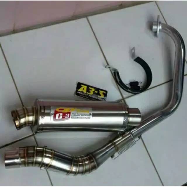 Knalpot racing cld C3 bulat panjang for CBR-SCORPIO-VIXION-VERZA-MINERVA-GSX-R15-NEW MEGAPRO DLL