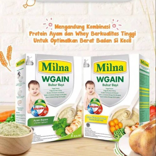 Milna Wgain 6+ 8+ (120 gram) / Milna Bubur Penambah Berat Badan Bayi 120 g