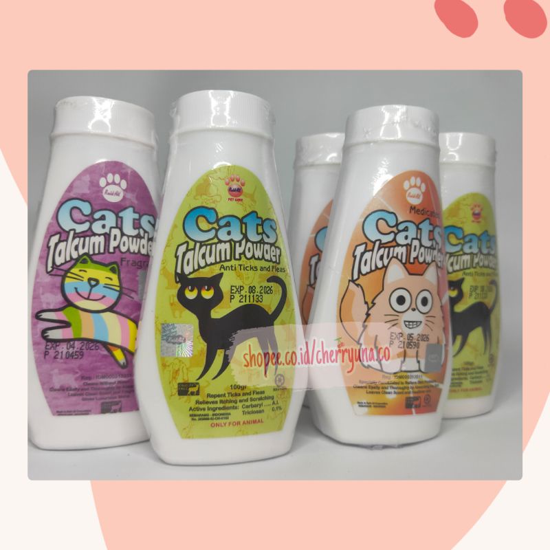 Bedak Kutu Kucing / Bedak Jamur Kucing / Bedak Wangi Kucing / Grooming