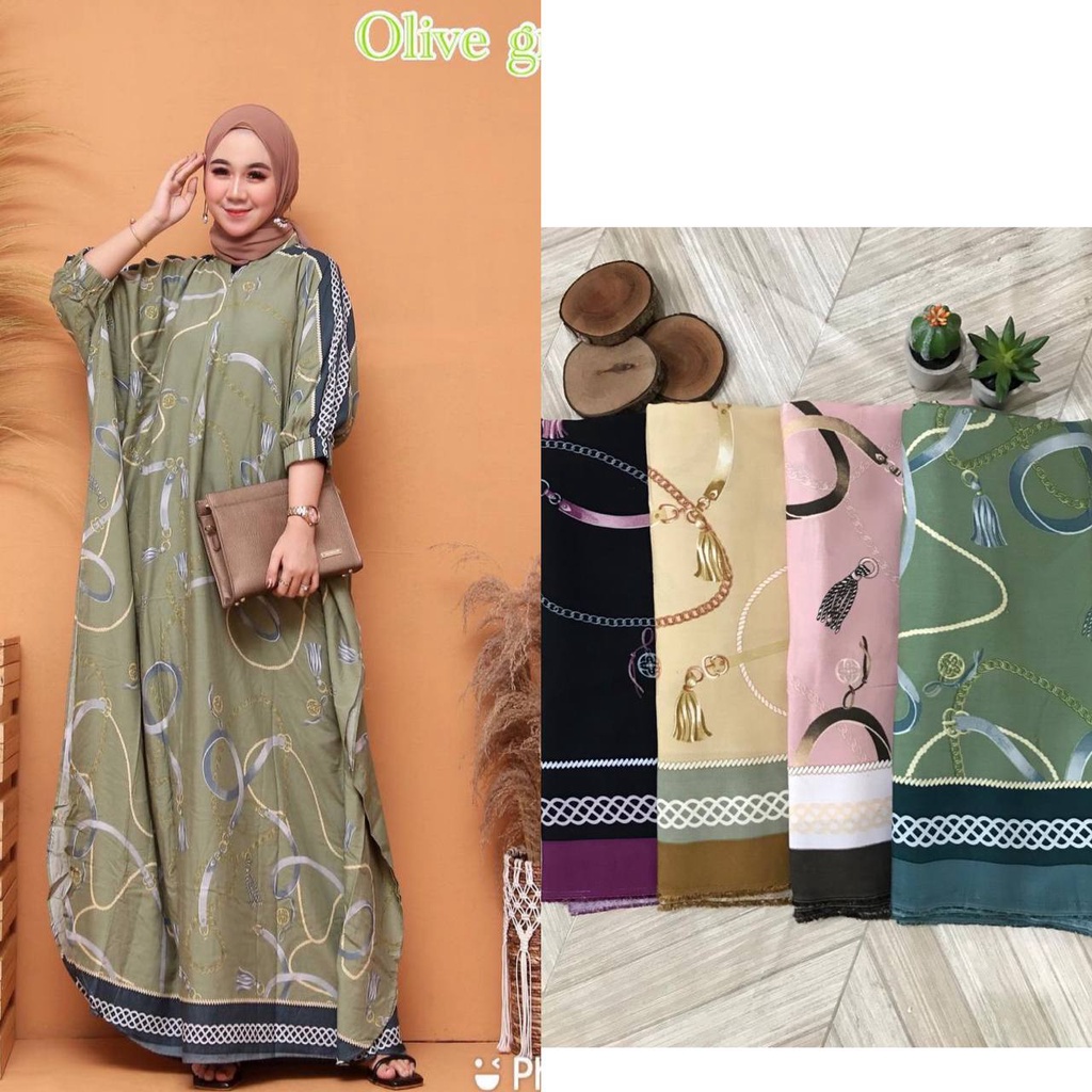 Sultan Kaftan Rayon Diamond Premium Gamis Dress Wanita Kerah Shanghai Baju Muslim Wanita Kekinian LD 150 cm