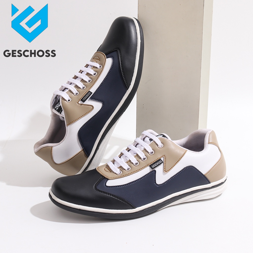 GESCHOSS VARIASI WARNA - Sepatu Pria Sneakers Putih Olahraga Cowok Sepatu Kasual Fashion Shoes Murah