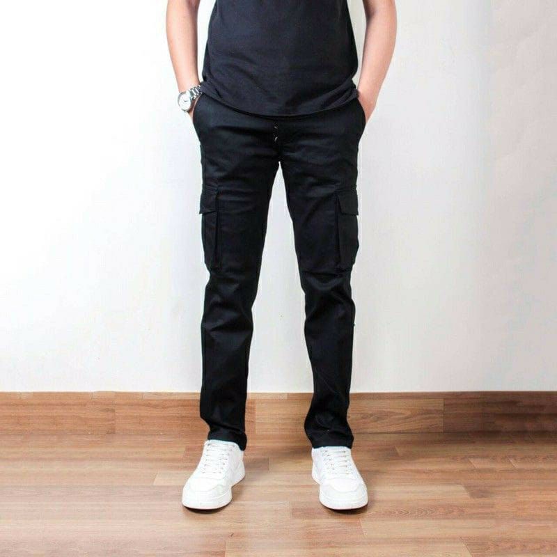 [TERLARIS] CELANA CARGO PANJANG PRIA PINGGANG KARET  UKURAN 27-38 PREMIUM QUALITY SLIMFIT COWO SKINNY POLOS COWOK