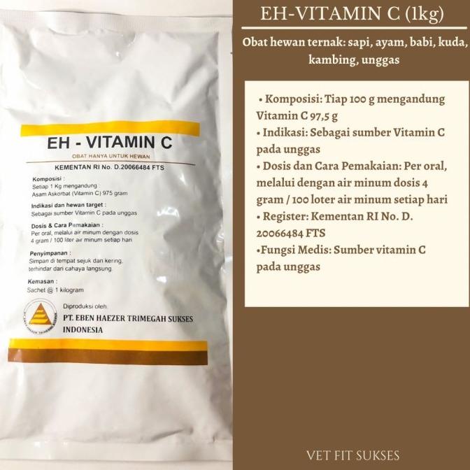 EH - VITAMIN C 1KG - Obat Hewan Ternak Sapi Ayam Kuda Kambing Unggas