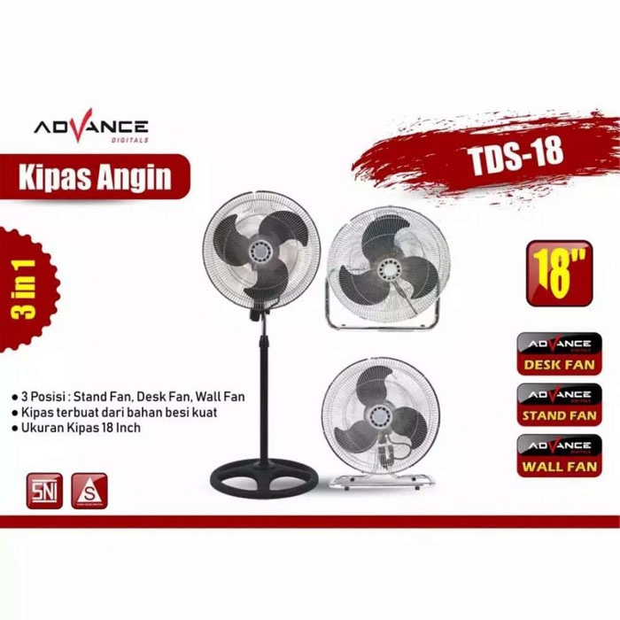 Advance TDS-18 kipas angin multifungsi 3 in 1 tornado fan tds18