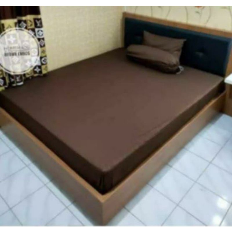 SPREI POLOS EMBOS PREMIUM WARNA COKLAT / SPREI HOME MADE / SPREI POLOS / SPREI TEMPAT TIDUR / SPREI 