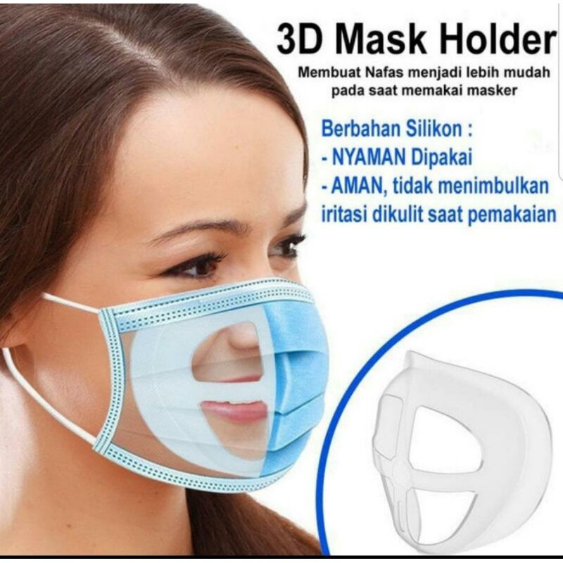 PENYANGGA MASKER 3D MASK BRACKET SILIKON SIRKULASI UDARA ANTI PENGAP