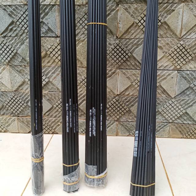 Joran karbon sutet  (sudah bubut) warna tinggal original