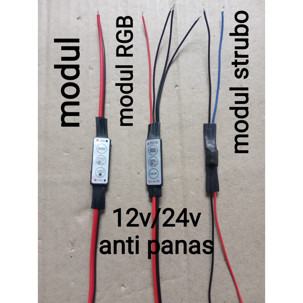 MODUL LED KEDIP MODUL RGB MODUL STROBO 12/24 VOLT ANTI PANAS HITAM SPESIAL MOBIL TRUK CANTER MOTOR