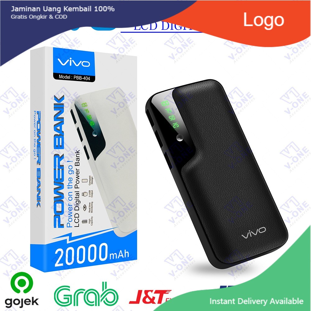 PB POWERBANK POWER BANK VIVO MURAH KAPASITAS 20000 mAh PBB 404