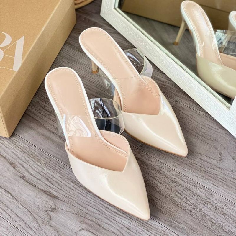 ZARA HEELS VINYL INCLUDE BOX❗❗SEPATU ZARA/ HEELS ZARA/ HEELS 9CM