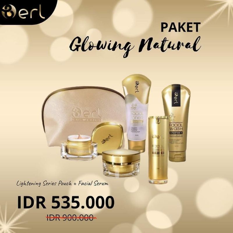Berl paket glowing natural / paket kinclong / berl paket kinclong / Paket Skincare  Berl Cosmetics