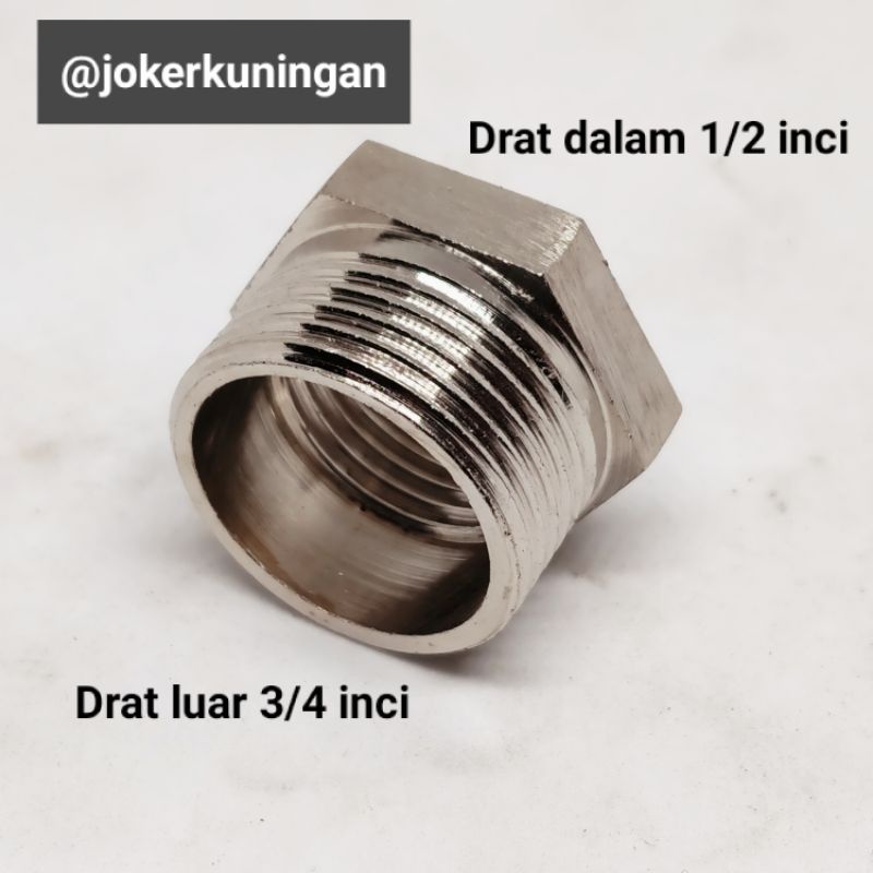Verlop ring / flug ring kuningan di crom