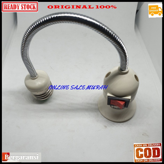 G420 ORI 100% Sambungan lampu E27 kaku hias belajar penerang spiral Fitting Holder Connector Extention pemanjang soket Bohlam Ulir Lamp Downlight led bohlam fleksible kuat awet ORIGINAL G420   Panjang 28cm  BISA SEGALE JENIS RUMAH LAMPU E27 Cocok untuk pr