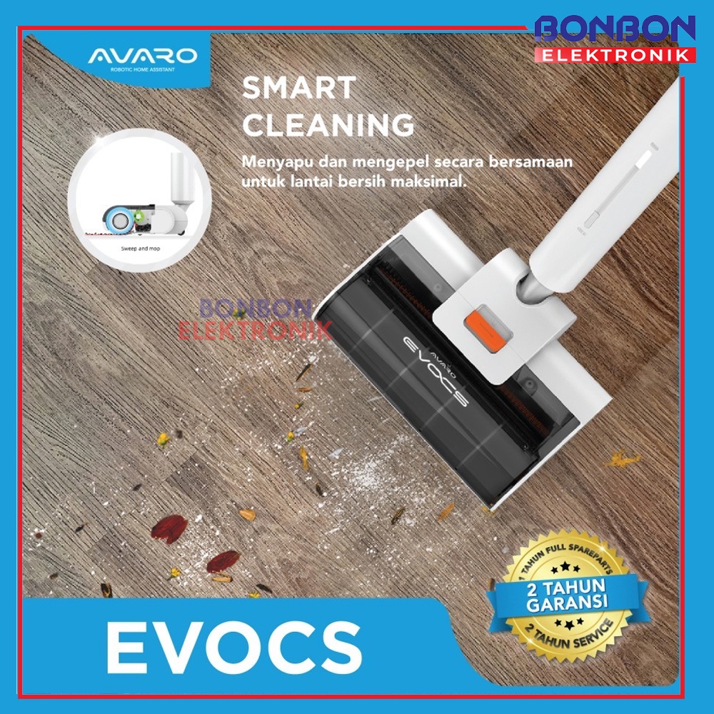 AVARO Evocs Vacuum Cleaner Cordless - Alat Pel Canggih Wet &amp; Cleaning