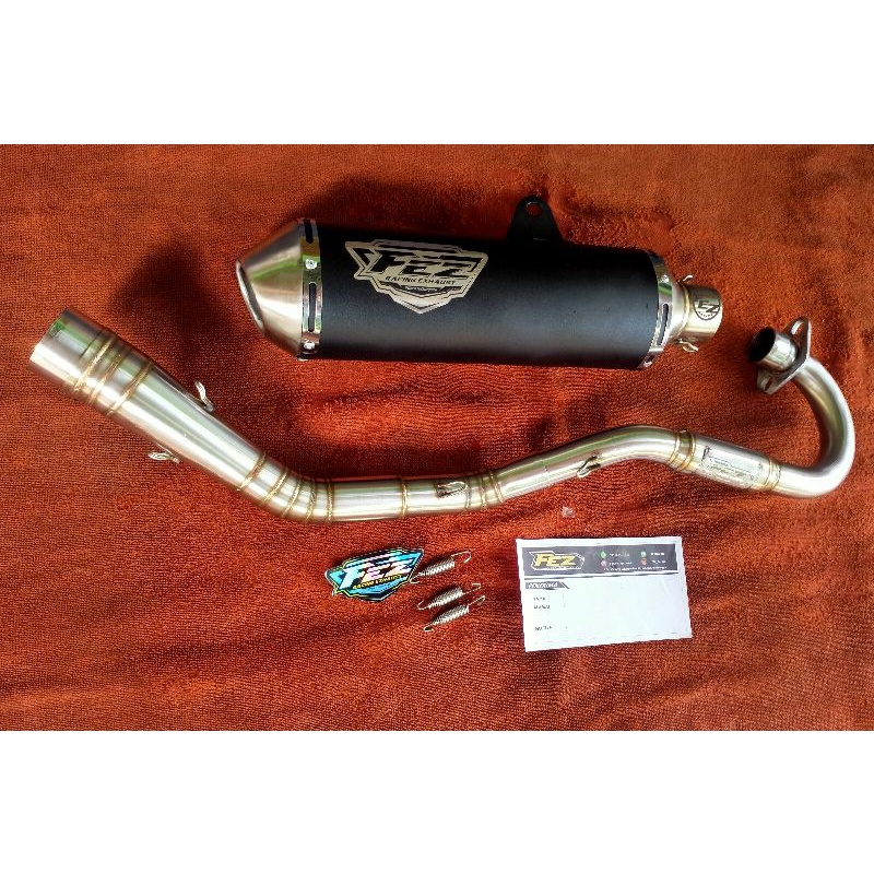 KNALPOT FEZ EXHAUST ORIGINAL OVAL KLX & CRF (BLACK COATING)