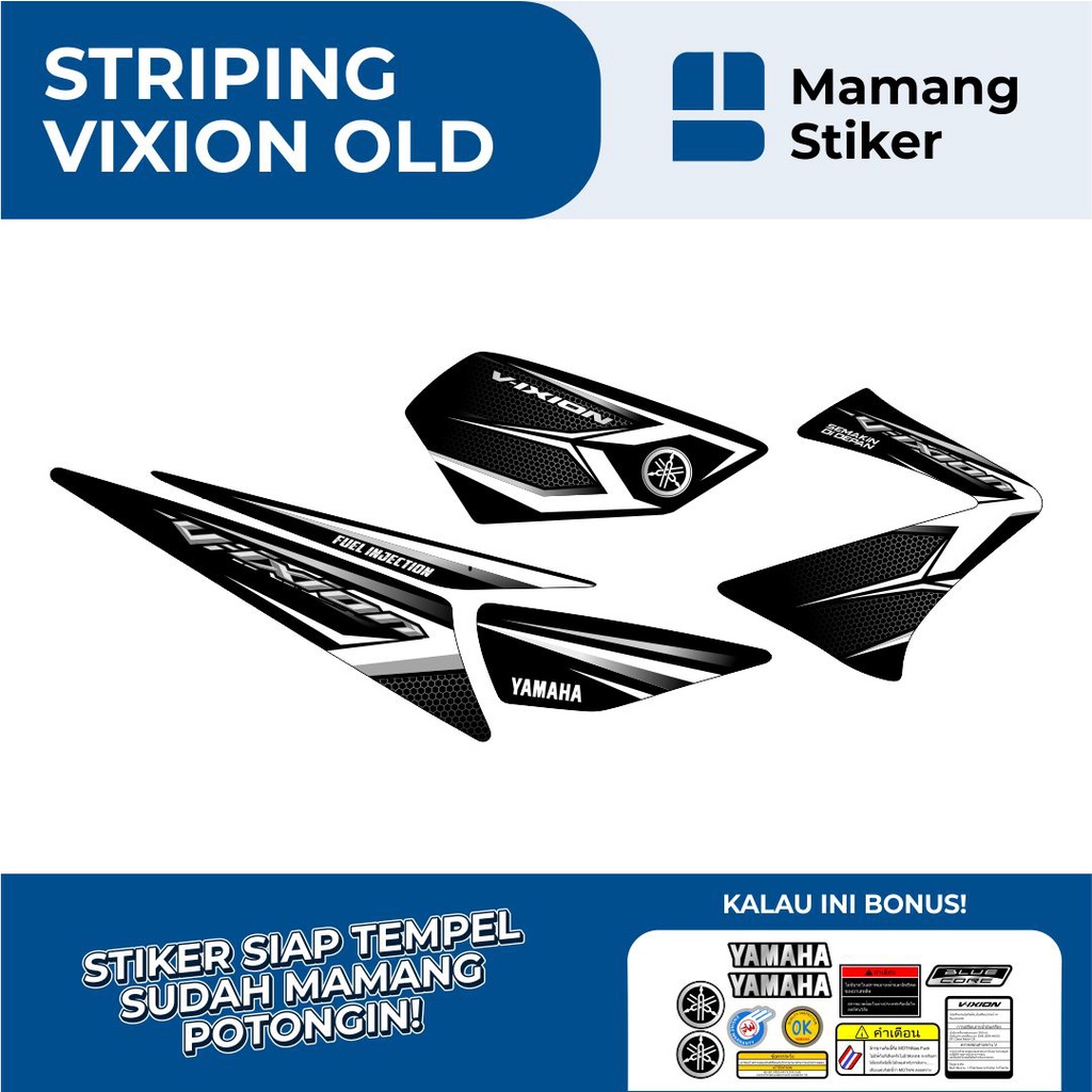 STIKER VIXION OLD VARIASI 18 MINMALIS FULL BODY/STRIPING YAMAHA VIXION LAMA RACING/STICKER GRAFIS LI