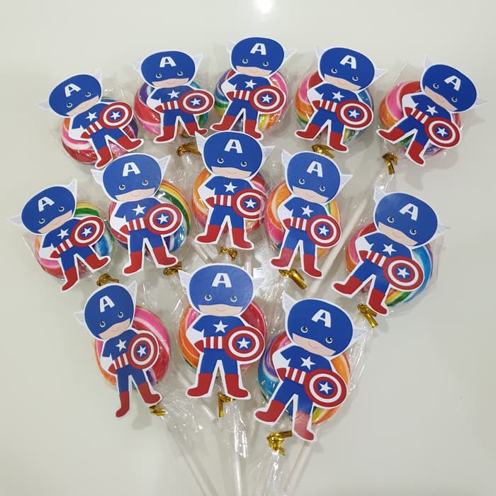 

Captain America Permen Lolipop Ulang Tahun isi 12pc HHR1721