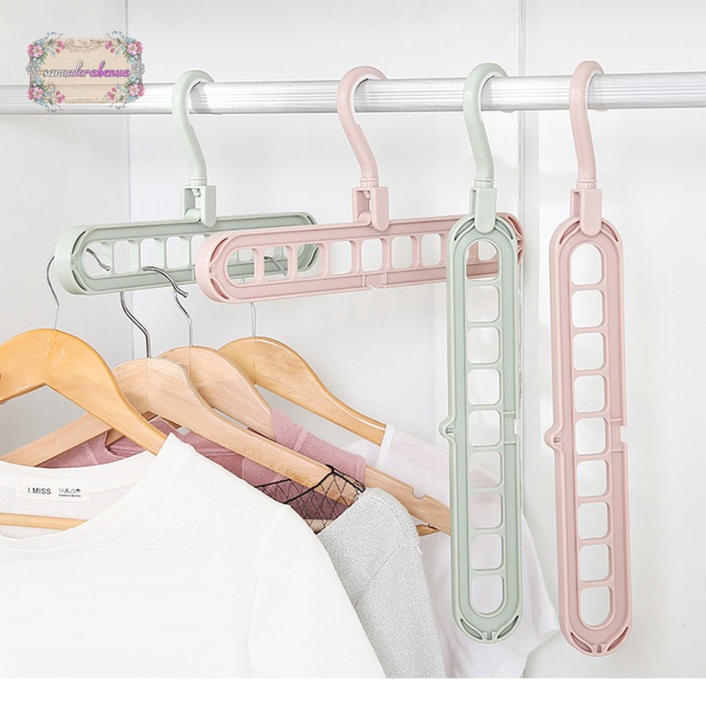 RT33 GANTUNGAN LEMARI BAJU PAKAIAN MAGIC HANGER INSTANT 9 IN 1 JEMURAN LAUNDRY ANTI KARAT MULTIFUNGSI SERBAGUNA SB3095