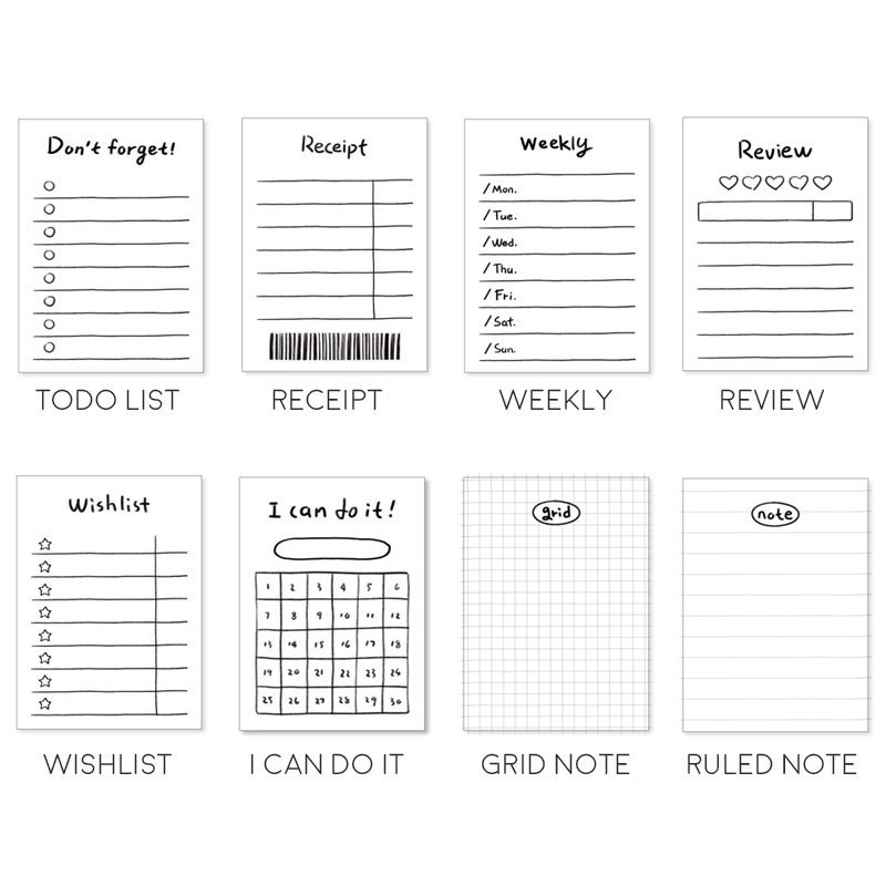 Twilight Day Basic White Memopad / Memo Lucu Unik Murah-1