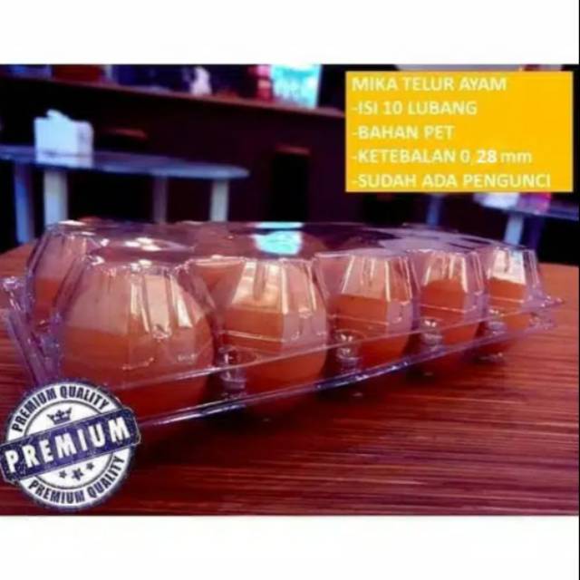 Mika egg tray telor 10P tray telur mika telur premiun ada pengunci egg packaging telur packaging