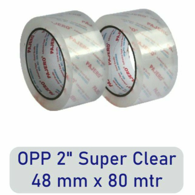 

ISOLASI OPP 2" SUPER CLEAR PAJERO 48 MM x 80 MTR