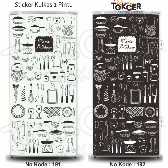 Stiker Kulkas 1 Pintu MOM's Kitchen