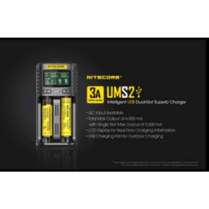 Charger Battery Nitecore UMS2 Dual Slot