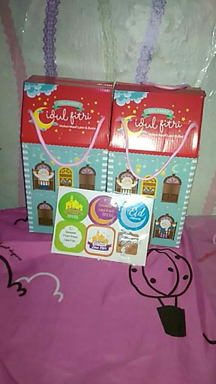 Sticker Bulat Toples Lebaran Idul Fitri