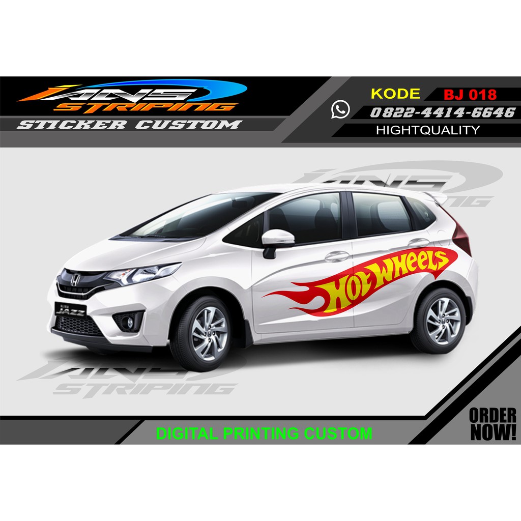 VARIASI STICKER MOBIL HONDA JAZZ HOTWEEL