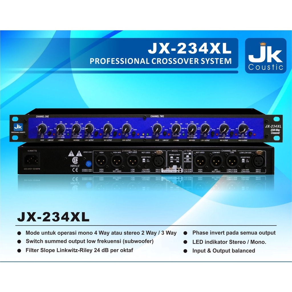 Crossover JK Coustic JX-234XL Crossover JX 234XL
